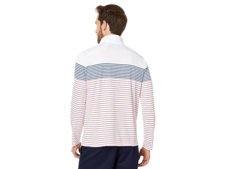 Vineyard Vines English Stripe Sankaty Quarter Zip (Racing ) Men's Sweatshirt Product Image