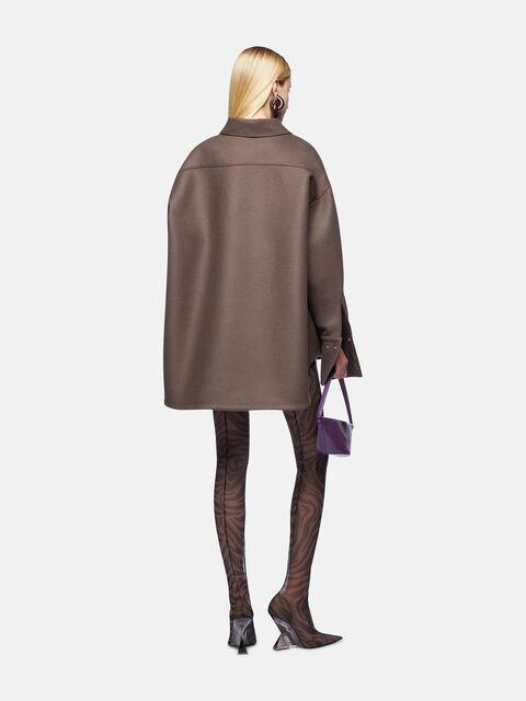 Eggplant and black mini skirt Product Image
