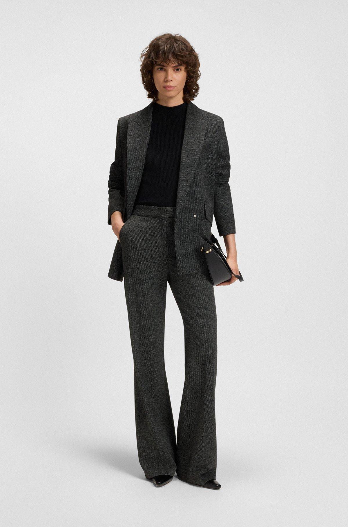 BOSS - Regular-fit blazer with concealed closure - Patterned Product Image