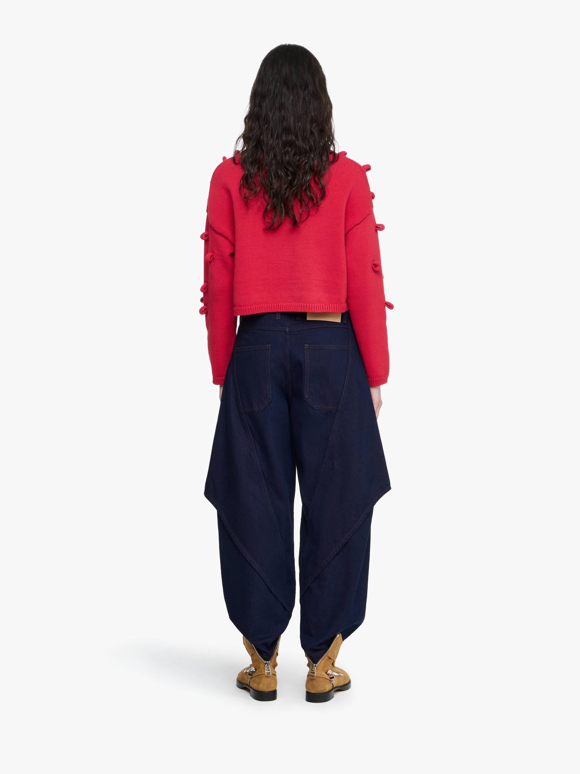 CROPPED SCULPTURAL DENIM JEANS Product Image