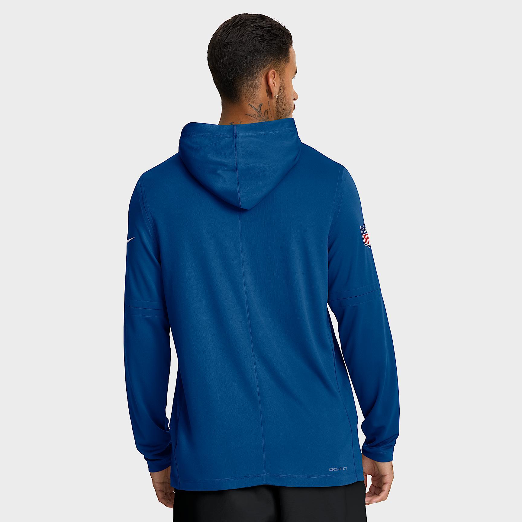Indianapolis Colts Option Read Men's Nike Dri-FIT NFL Long-Sleeve Hooded Top Product Image