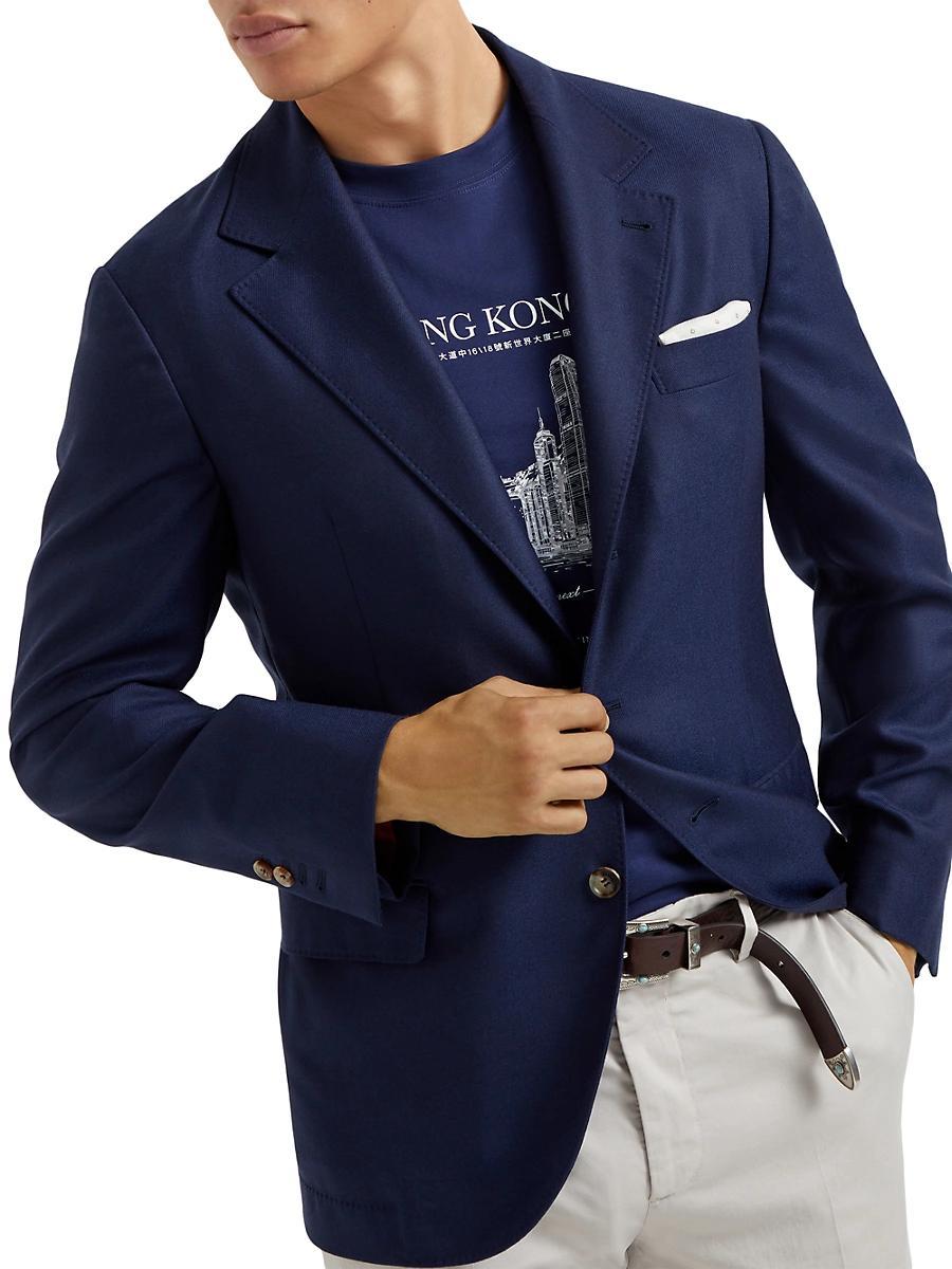 Mens Lightweight Cashmere Twill Deconstructed Blazer Product Image