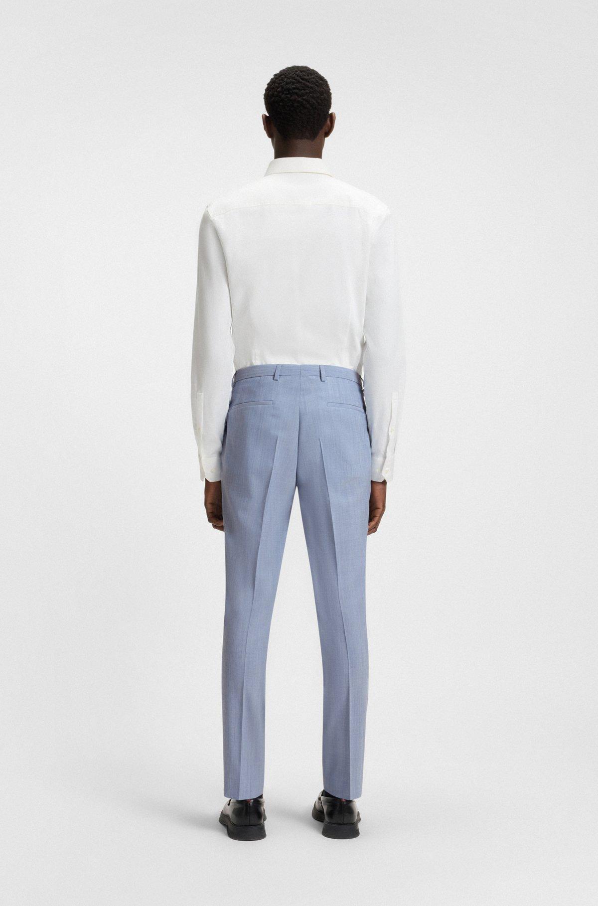 Extra-slim-fit trousers in a melange wool blend Product Image