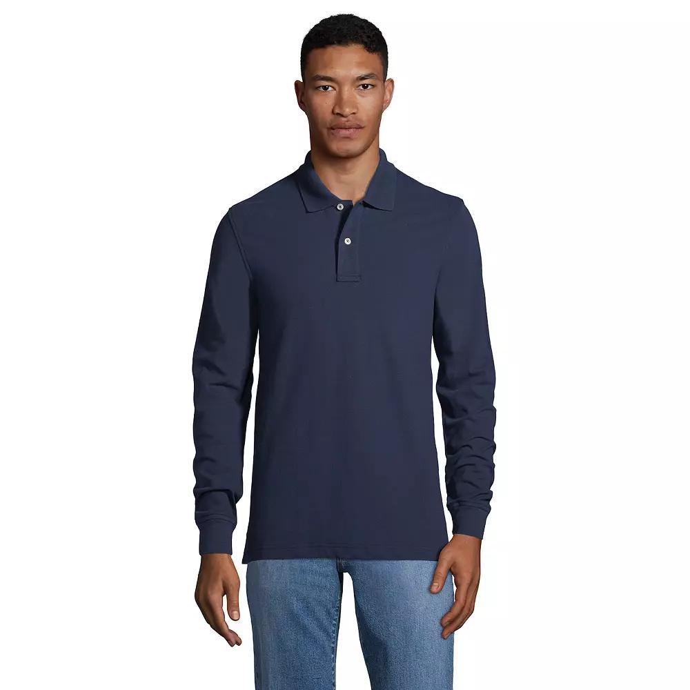 Men's Lands' End Comfort First Mesh Polo, Size: Medium, Gray Grey Product Image