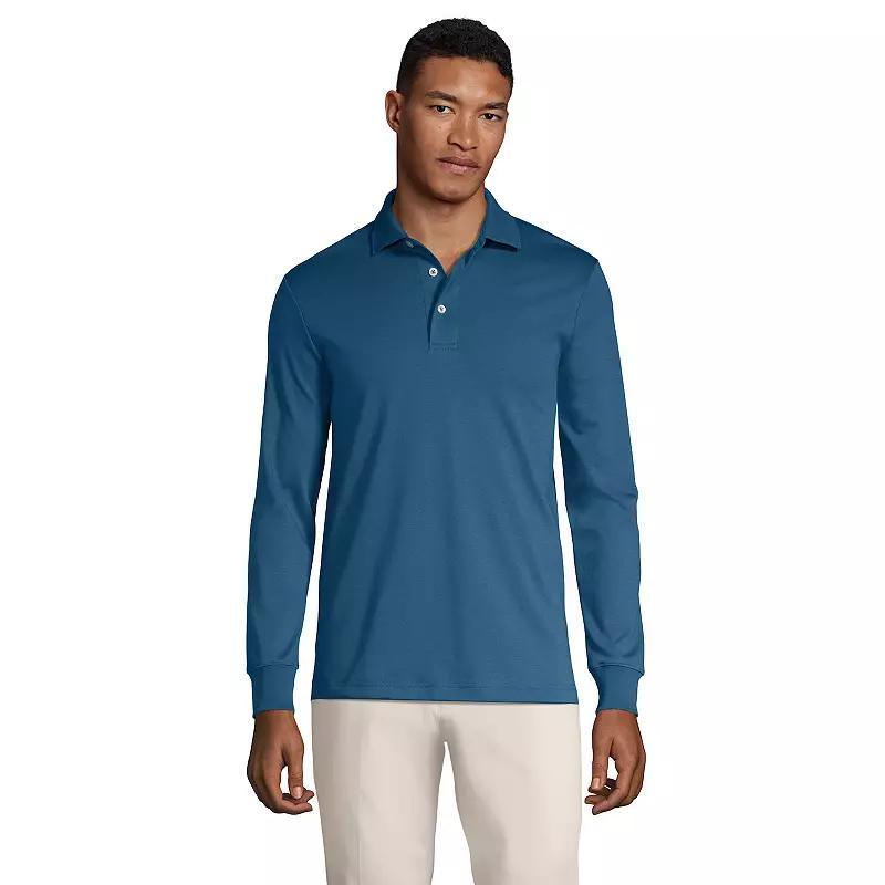 Men's Lands' End Soft Supima Polo, Size: Medium, Vintage Amber Product Image