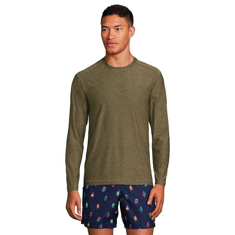 Big & Tall Lands' End SPF Long Sleeve Tee, Men's, Size: Medium Tall, Deep  Blue Product Image