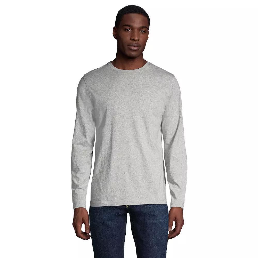 Men's Lands' End Classic-Fit Supima Tee, Size: Small, Grey Product Image