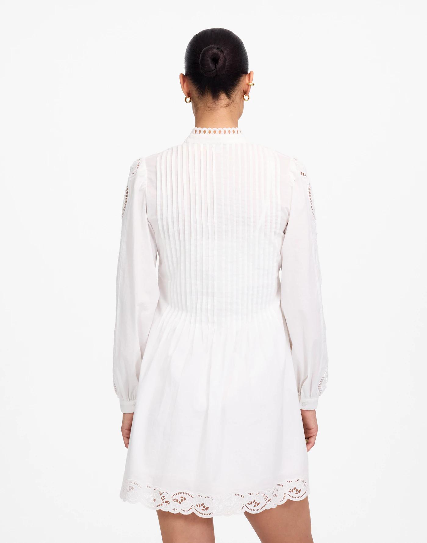 Pintucked Eyelet Mini Dress Product Image