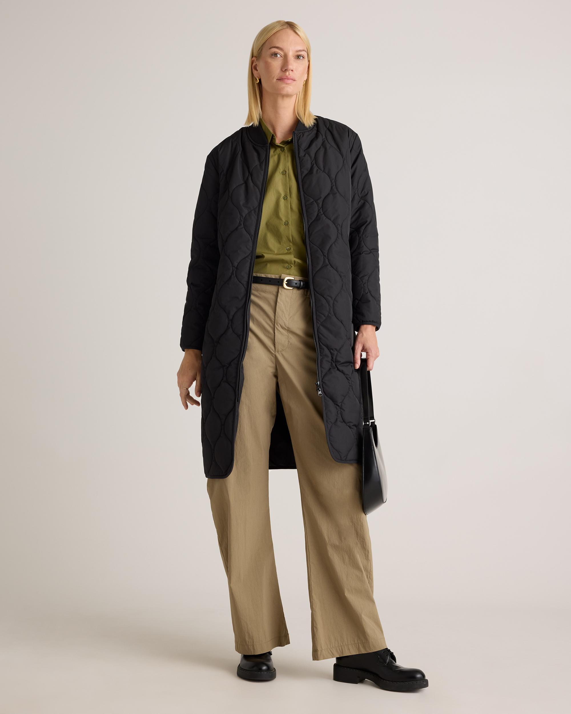 Quince | Women's Featherless Quilted Puffer Long Coat Recycled Polyester Product Image