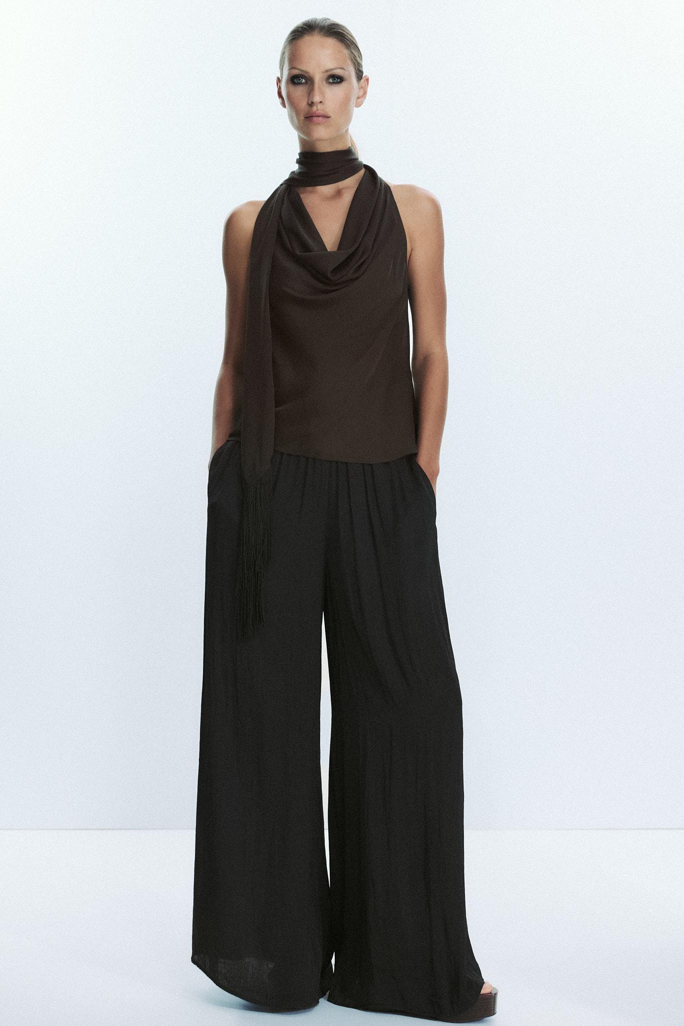 FRINGED SATIN EFFECT TOP Product Image