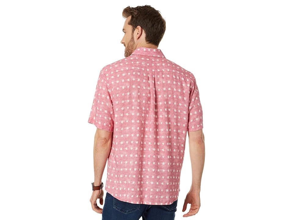 johnnie-O Boyette Short Sleeve Woven (Raspberry) Men's Clothing Product Image