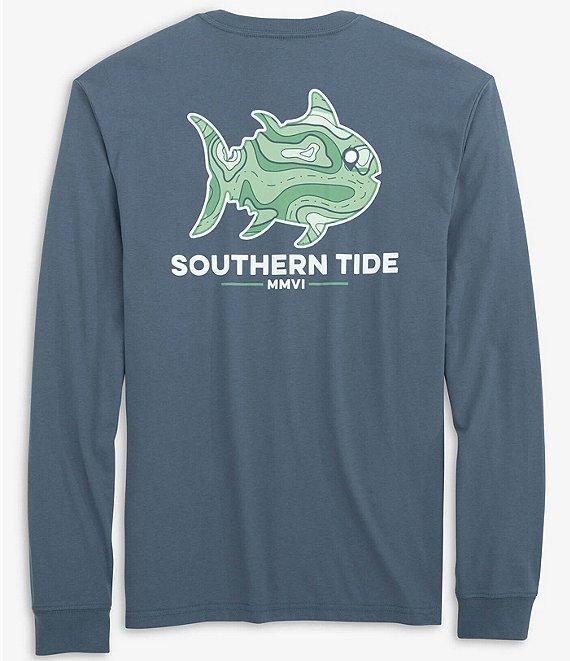 Southern Tide Topographical Skipjack Fills Long Sleeve T-Shirt Product Image