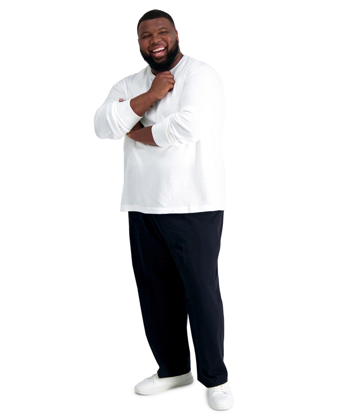 Big & Tall Haggar Iron Free Classic-Fit Flat-Front Pants, Mens Grey Heather Product Image