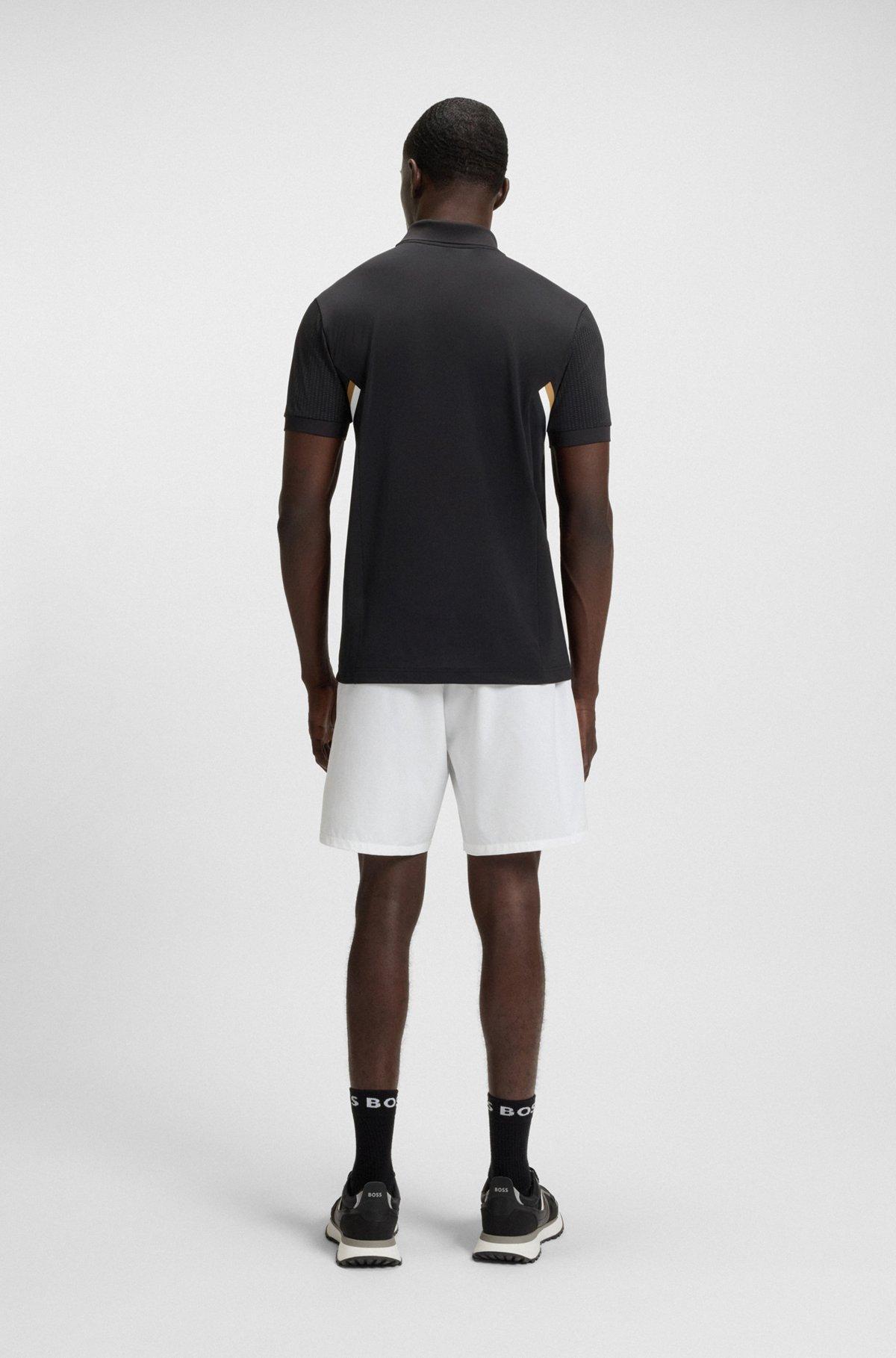 BOSS - Active slim-fit polo shirt with moisture management - Black Product Image