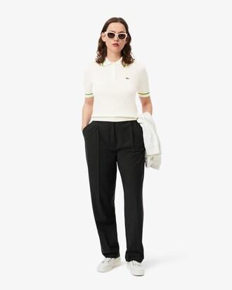 Cropped 3D Seamless Stretch Cotton Polo Shirt Product Image