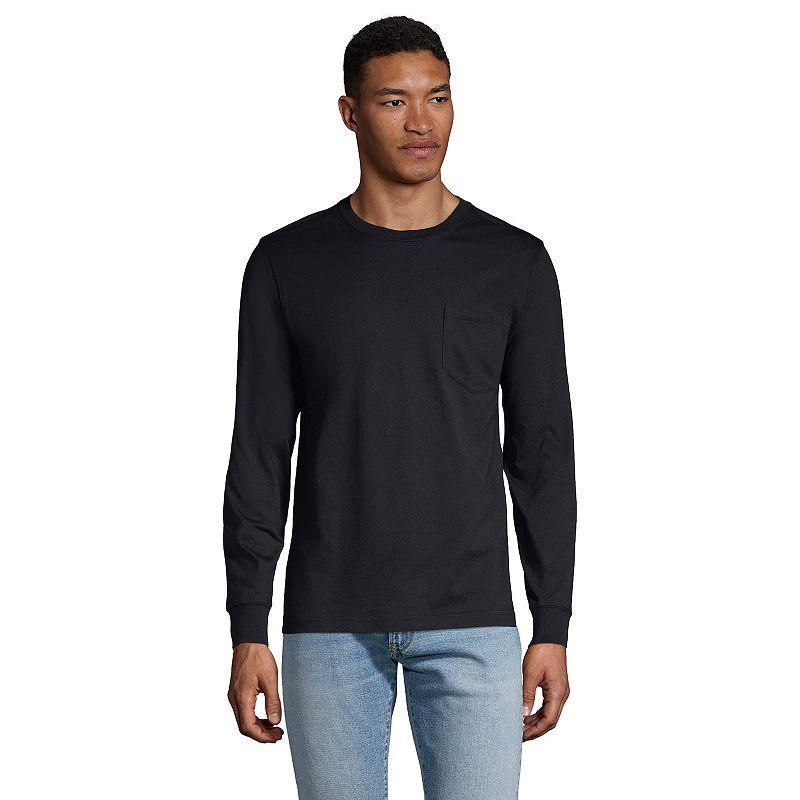 Big & Tall Lands' End Super-T Pocket Tee, Men's, Size: 3XL Tall, Radiant Blue Product Image