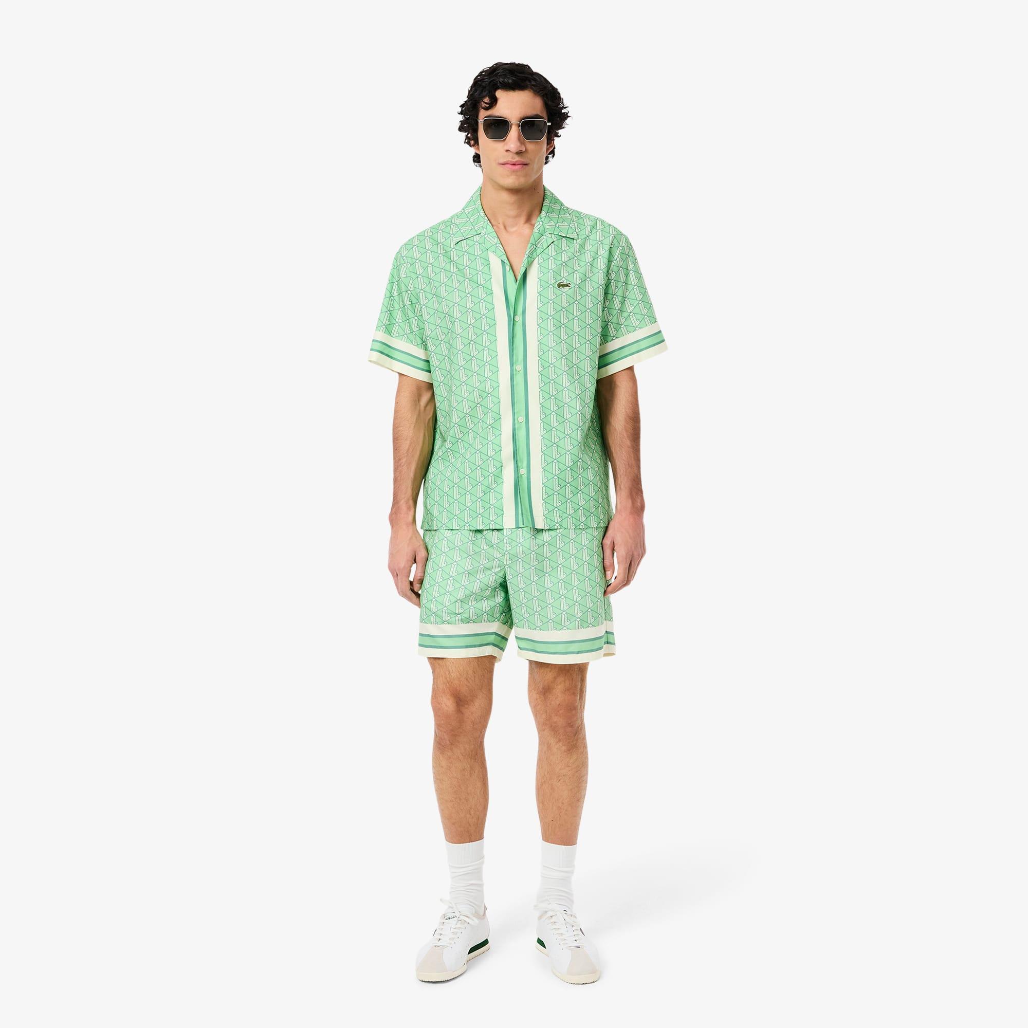 Lightweight Monogram Print Shorts Product Image