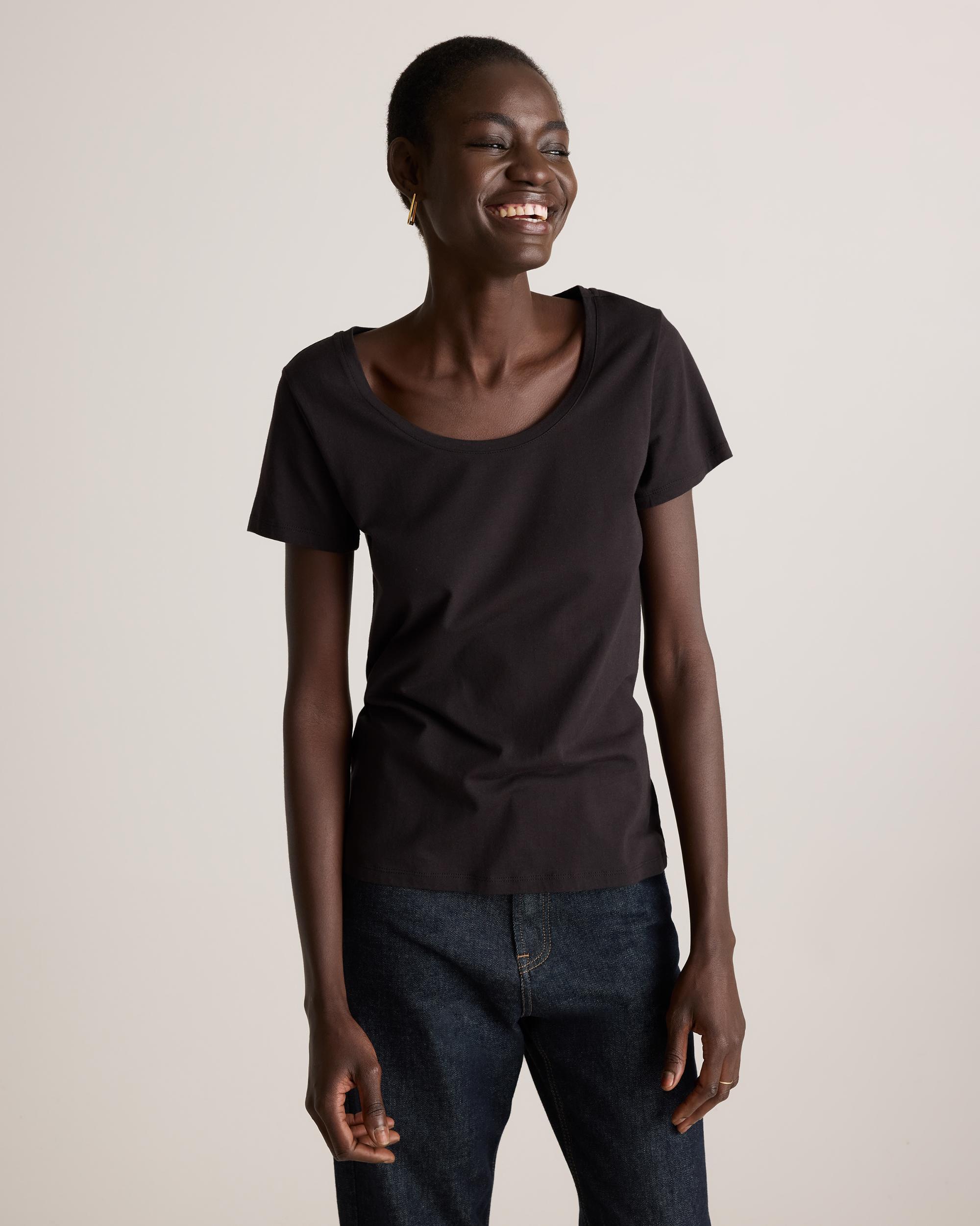 Quince | Women's Cotton Modal Crew Neck T-Shirt Size XL, Cotton/Modal Product Image