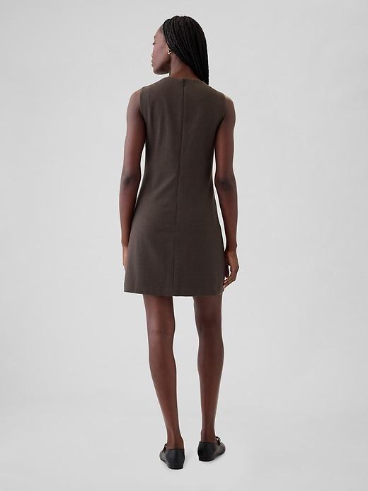 Vegan Leather Mini Shift Dress Product Image