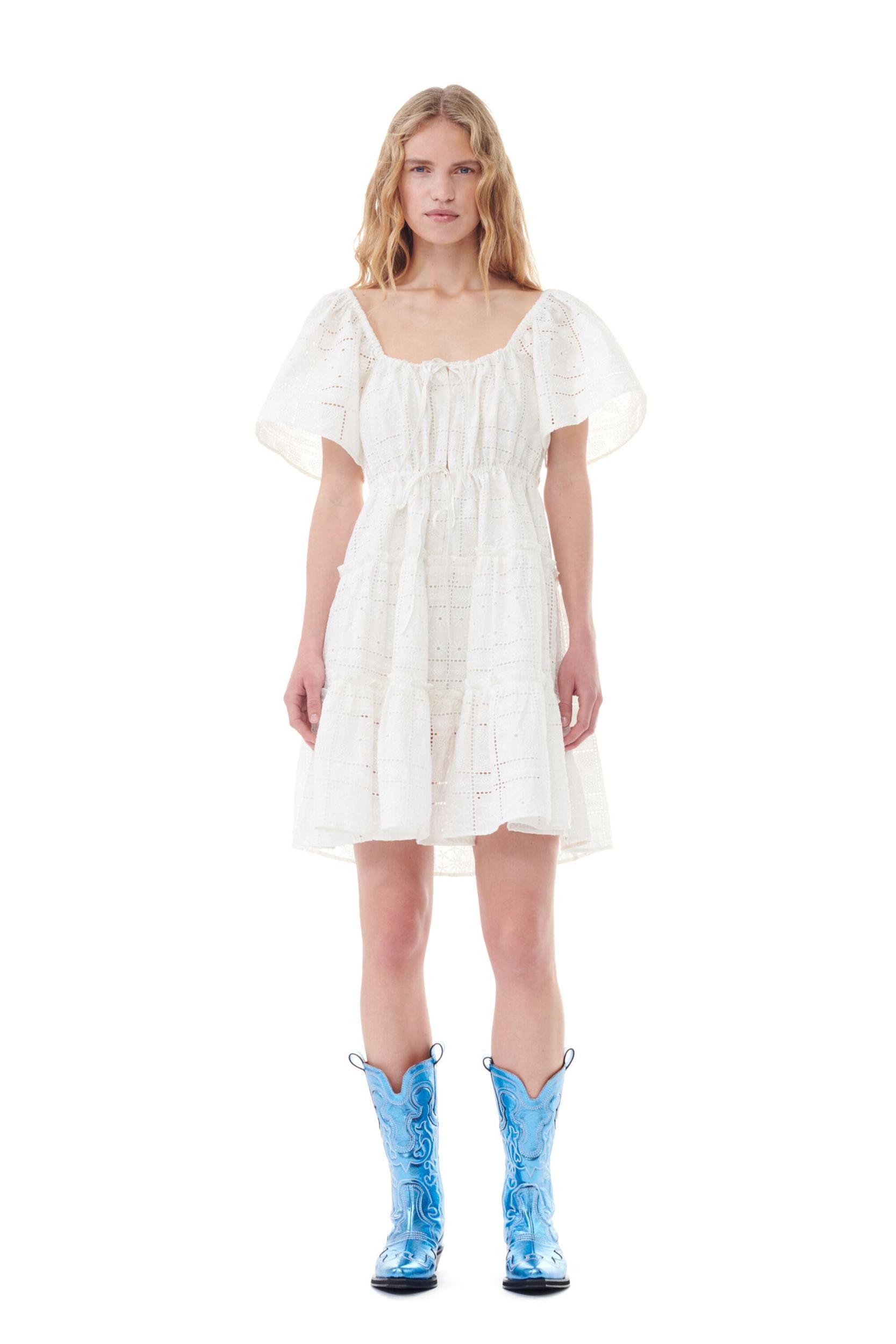 White Broderie Anglaise Layer Dress Product Image