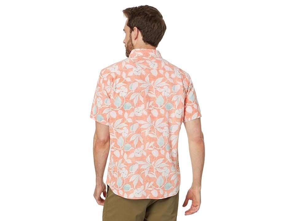 Faherty Short Sleeve Breeze Shirt (Ginger Floral) Men's Jacket Product Image