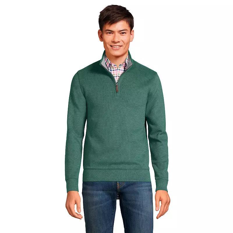 Big & Tall Lands End Bedford Classic-Fit Ribbed Quarter-Zip Sweater, Mens Product Image