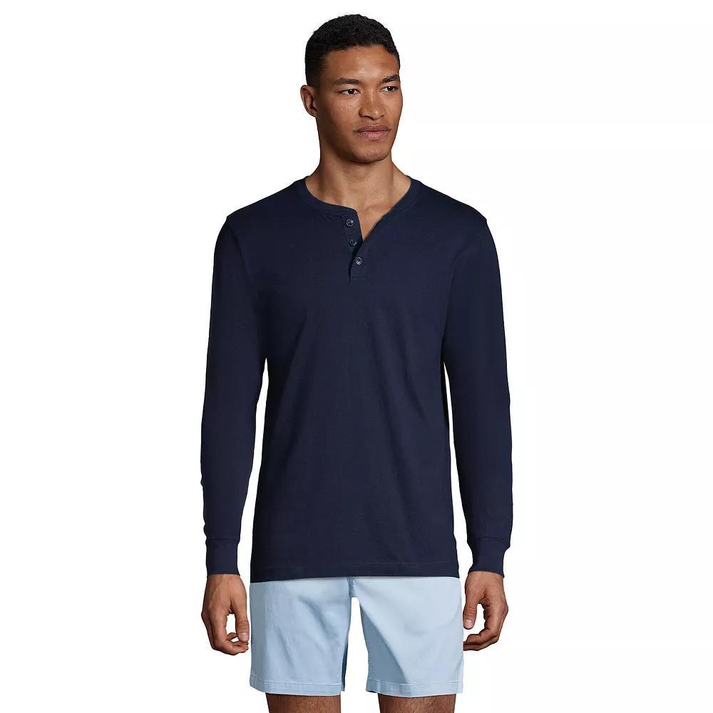 Big & Tall Lands End Super-T Classic-Fit Henley, Mens Product Image