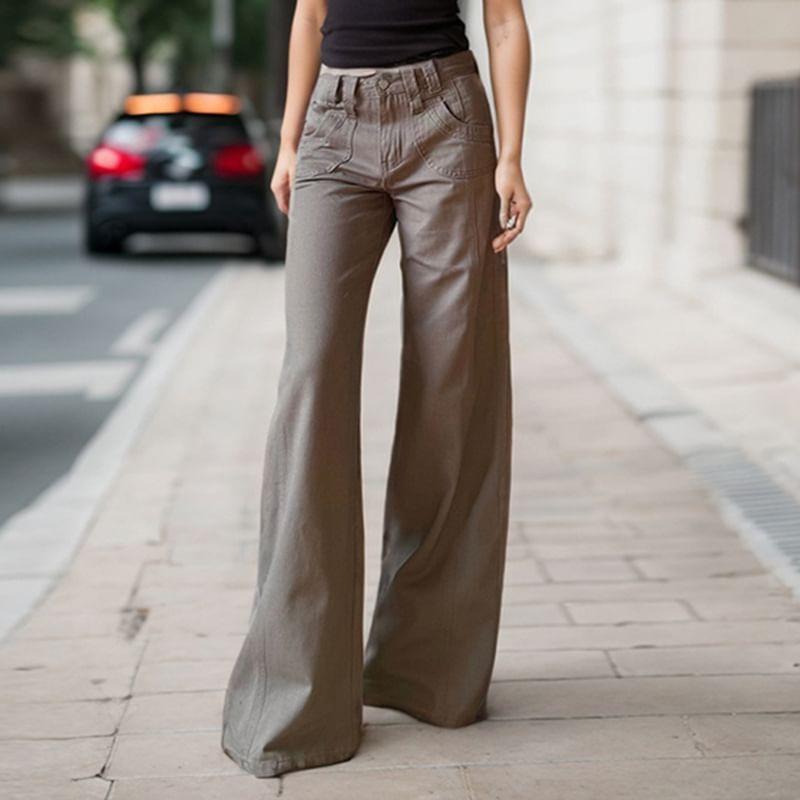 Mid Waist Flared Jeans Product Image