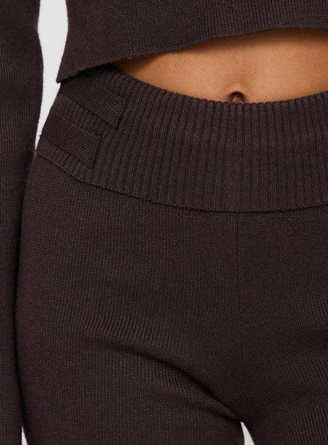 Try Me Knit Pants Chocolate Product Image