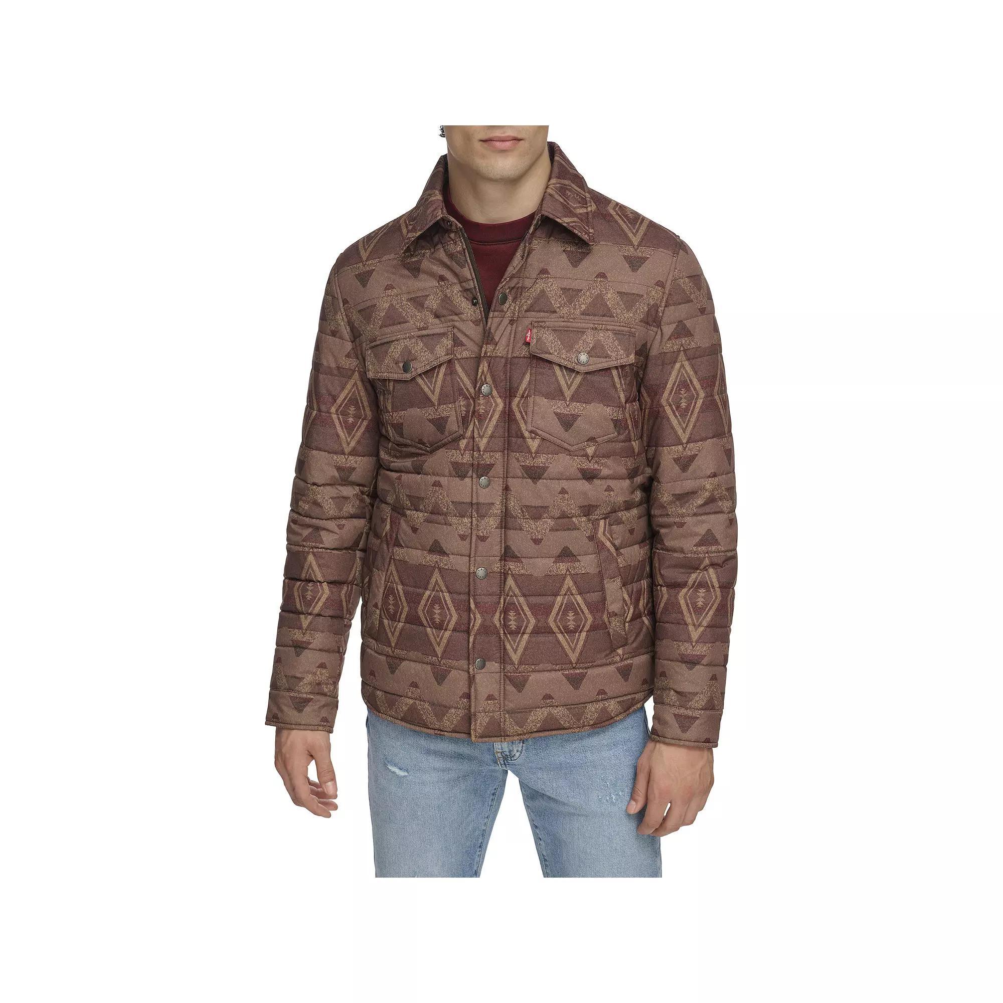 Men's Levi's® Quilted Shacket, Size: Large, Geometric Print Product Image