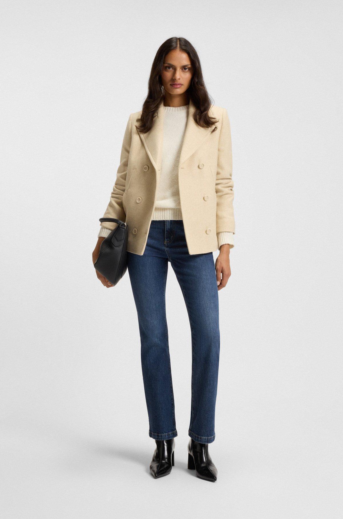 Wide-leg jeans in blue comfort-stretch denim Product Image