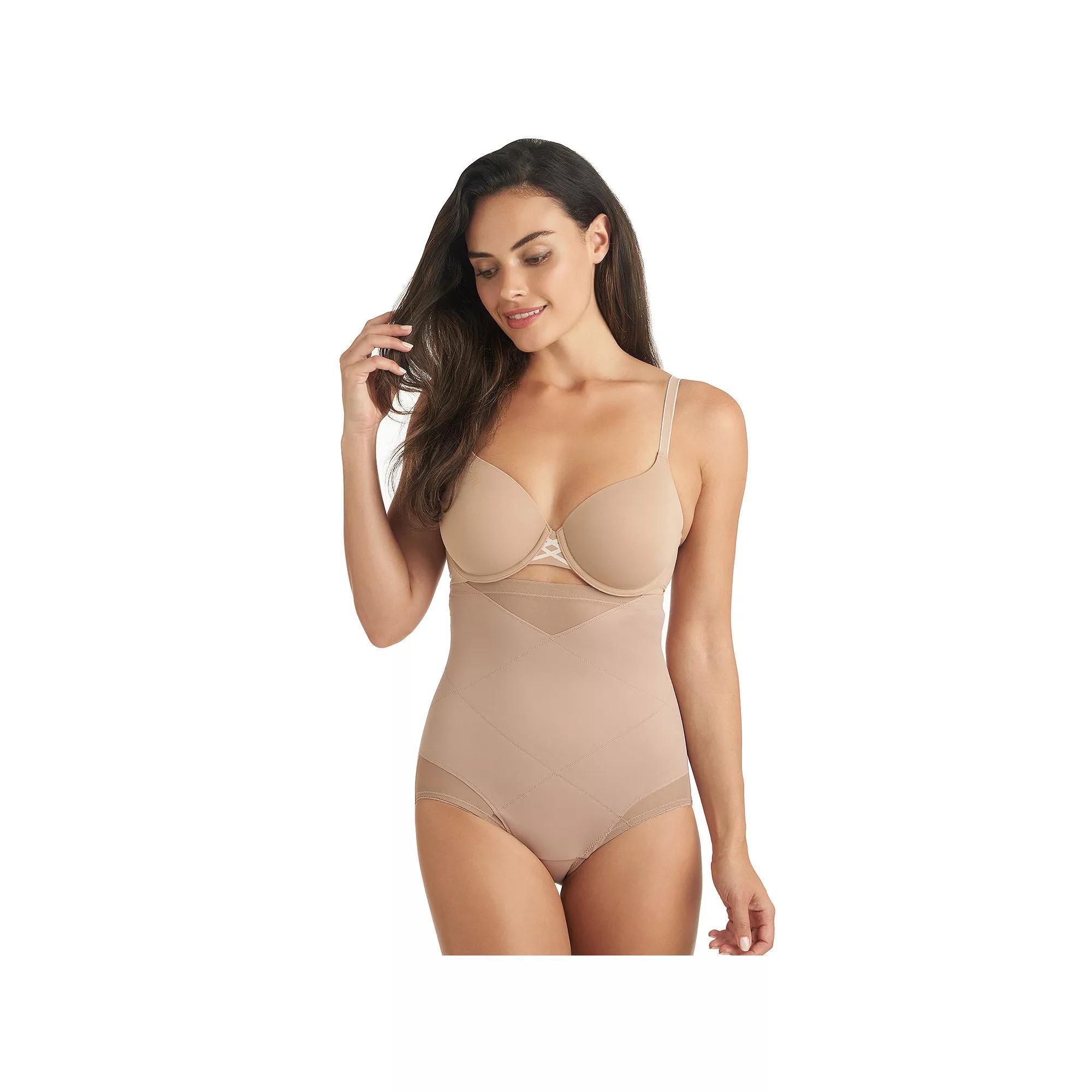 Naomi & Nicole® Extra-Firm Control Shapewear Women's Inside Magic® Tummy Tuck High Waist Brief 7605, Size: XXL, Stucco Product Image