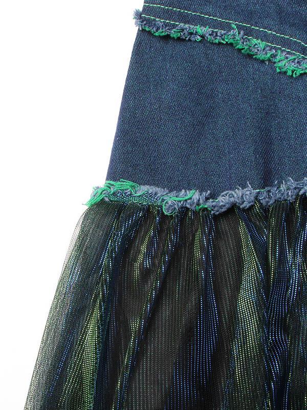 A-Line High Waisted Belted Shiny Skirts Bottoms Product Image