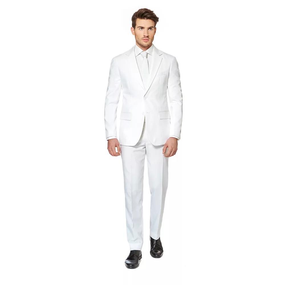 Men's OppoSuits Slim-Fit Solid Suit & Tie Set, Size: 36 - Regular, White Product Image