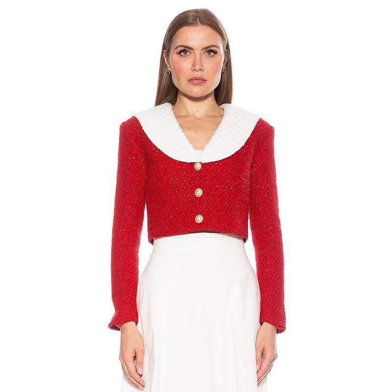 Women's ALEXIA ADMOR Clementine Tweed Jacket, Size: 12, Black Product Image
