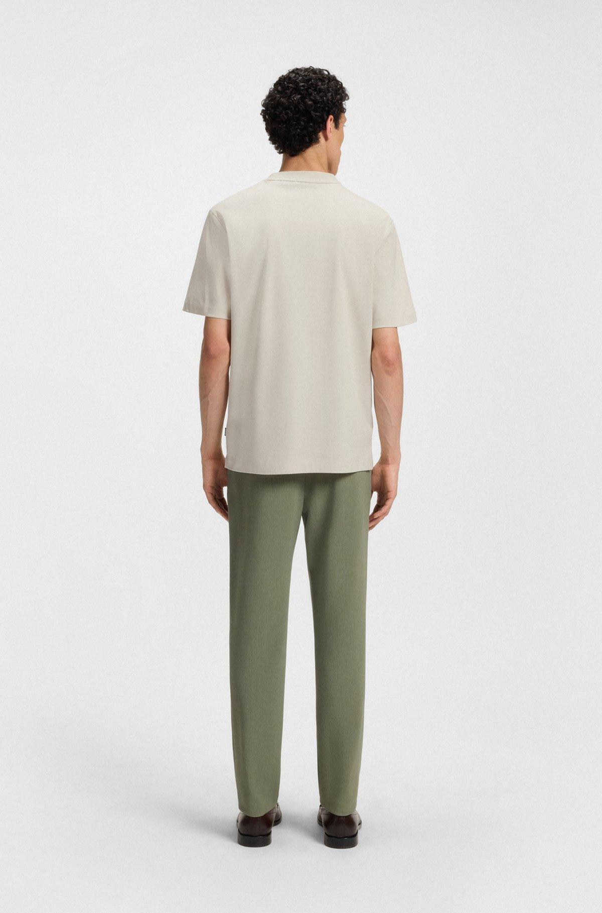 BOSS - Regular-fit T-shirt in cotton with monogram print - White Product Image