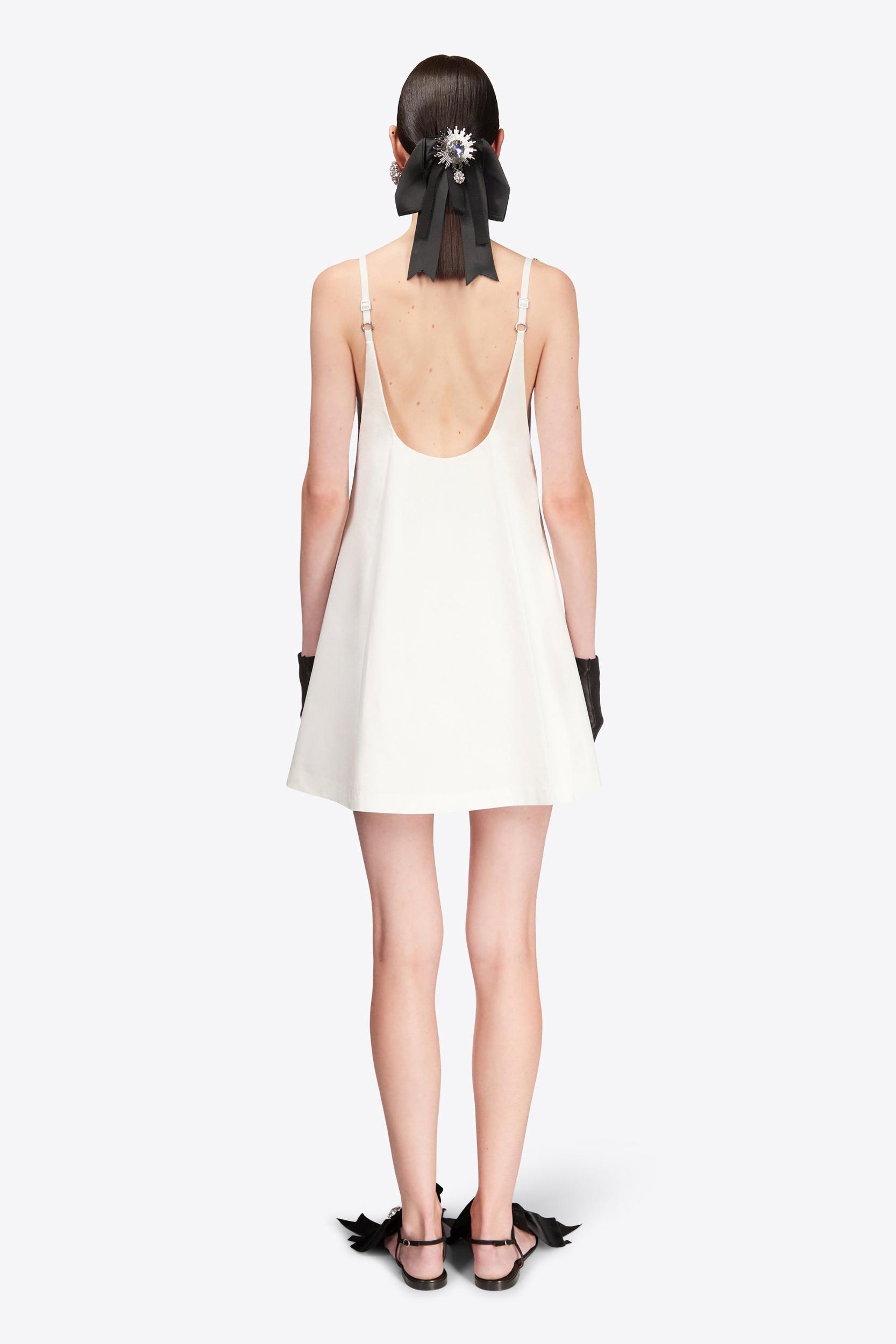 Crystal Rosette Poplin Mini Dress Product Image