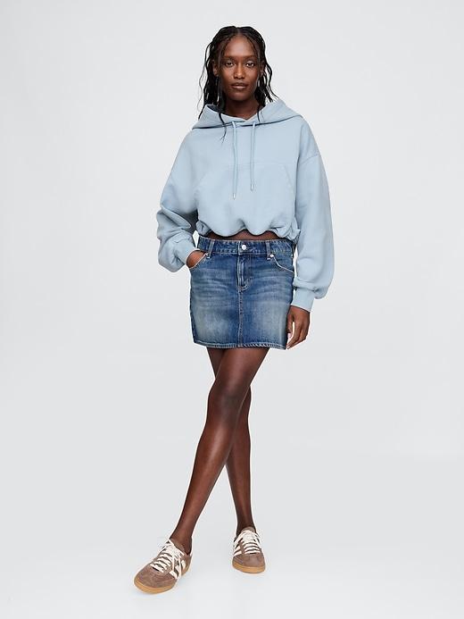 Heavyweight French Terry Cropped Bubble Hoodie Product Image