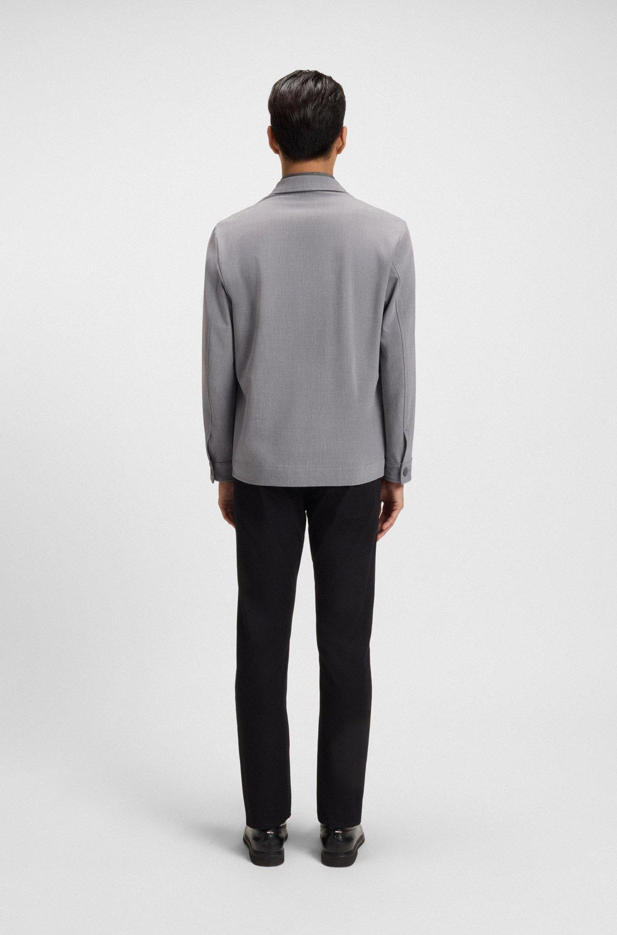 Relaxed-fit jacket in bonded stretch fabric Product Image