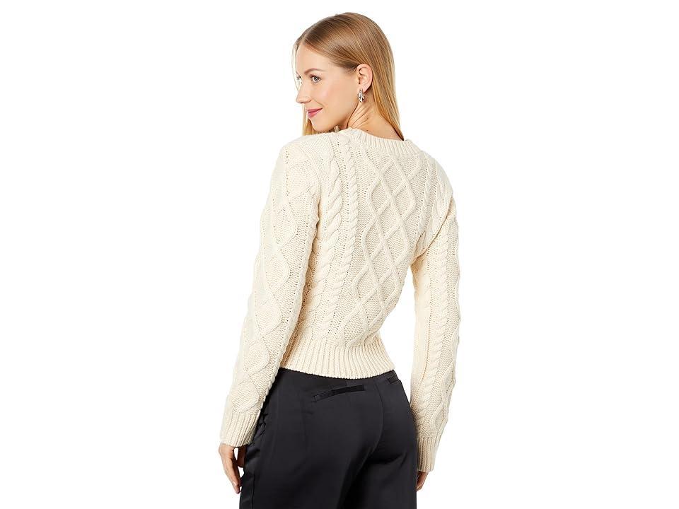 English Factory Texture Cable Sweater (Cream) Women's Sweater Product Image