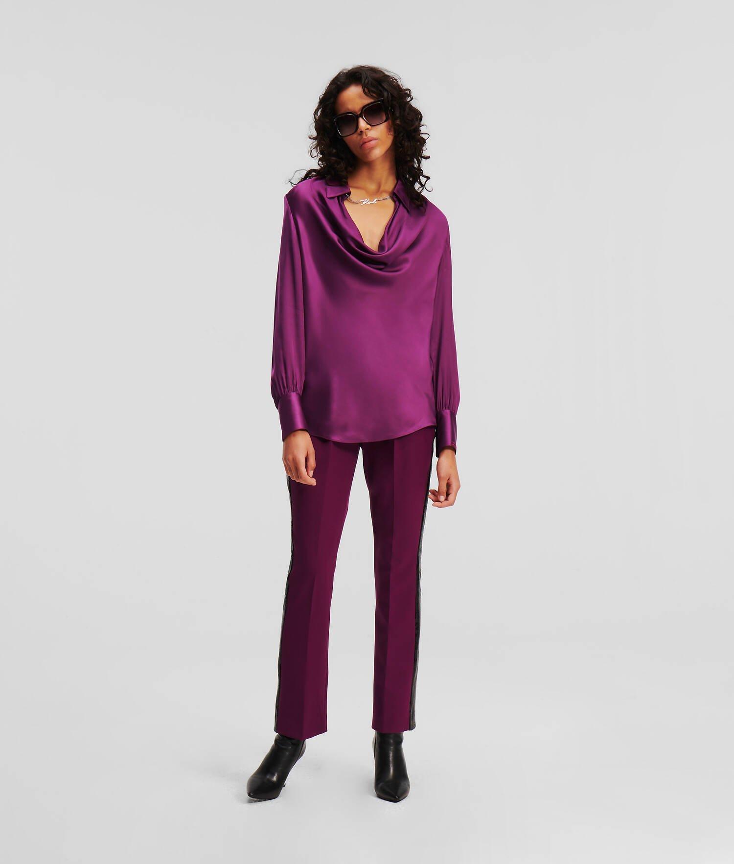 SATIN BLOUSE WITH CHAIN DETAIL Product Image