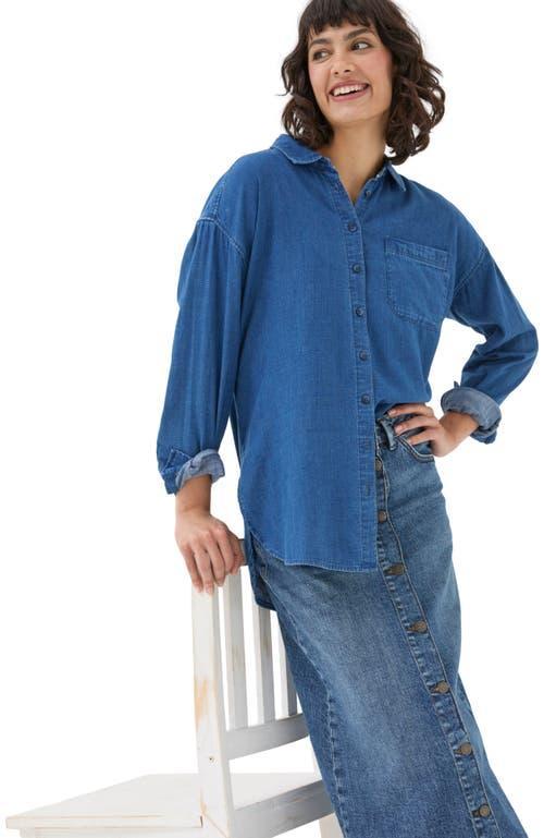 FatFace Women's Carolin Denim Shirt in Vintage Blue at Nordstrom, Size 6L Product Image