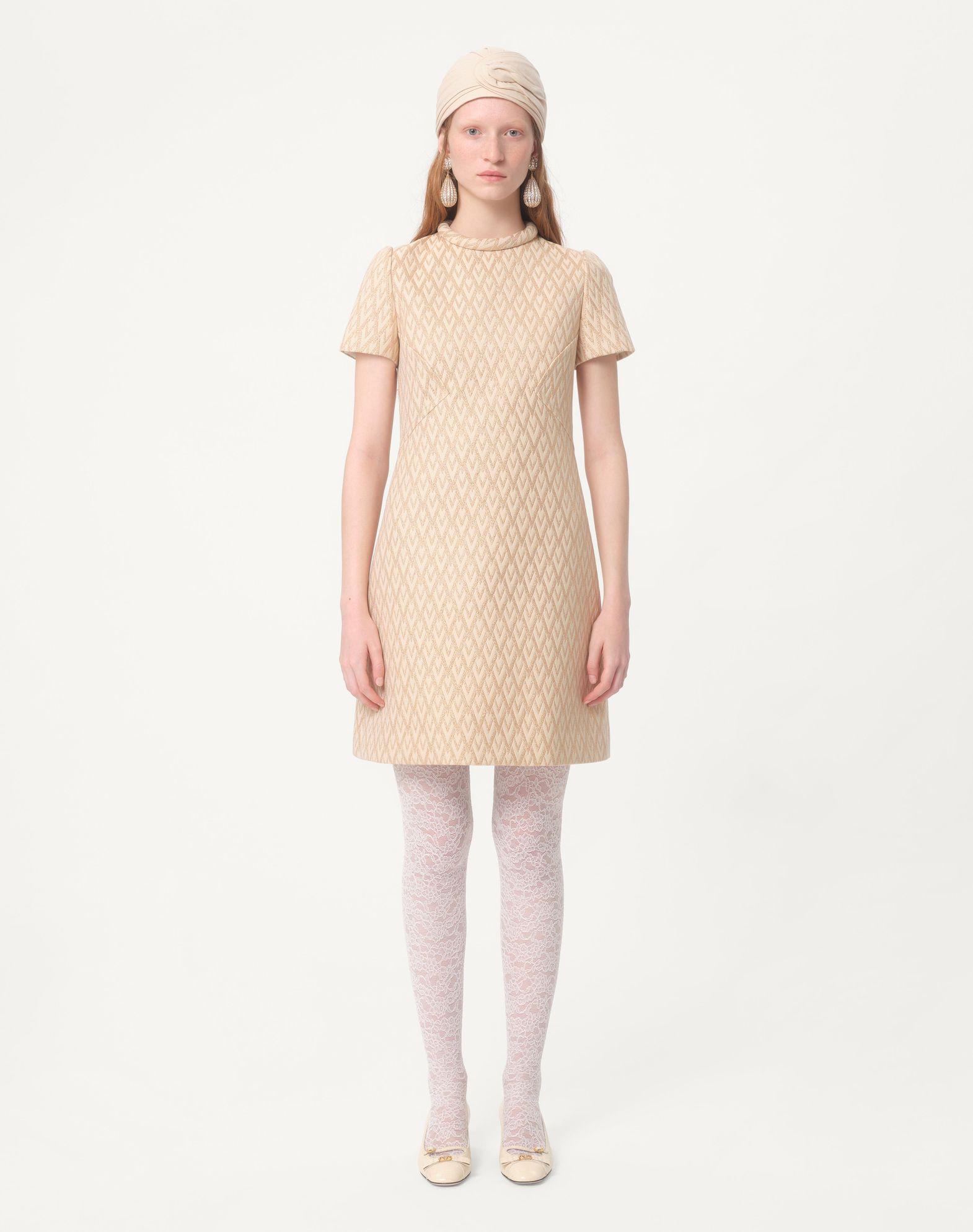 Short Dress In Lurex Jacquard Toute La V  Product Image