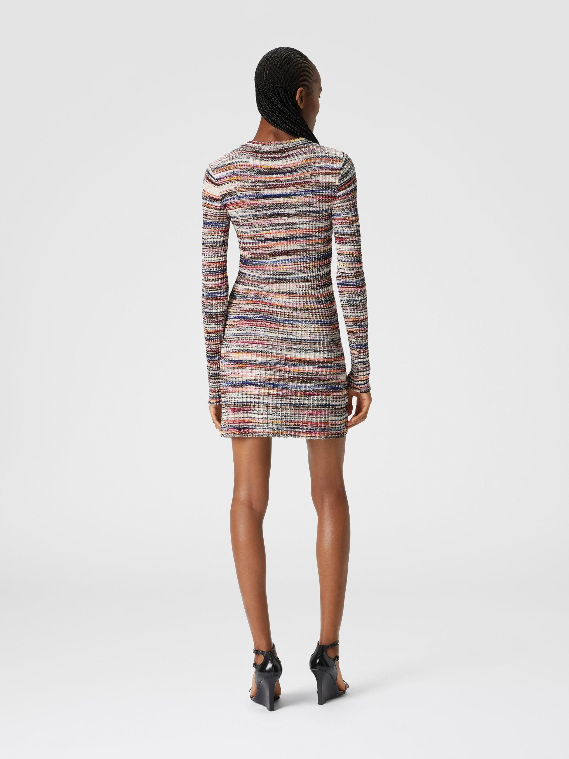 Ribbed wool and viscose slub mini-dress Product Image