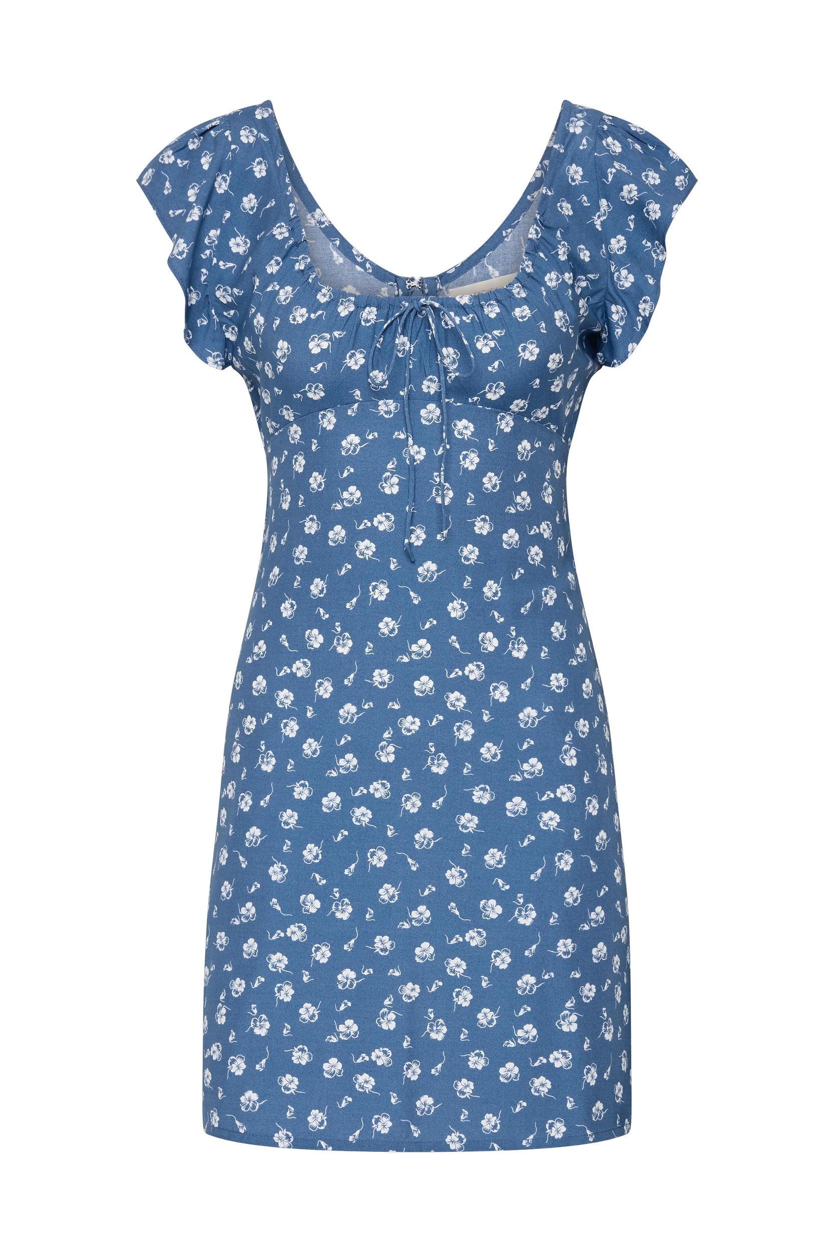 Milau Mini Dress Floral Blue Product Image