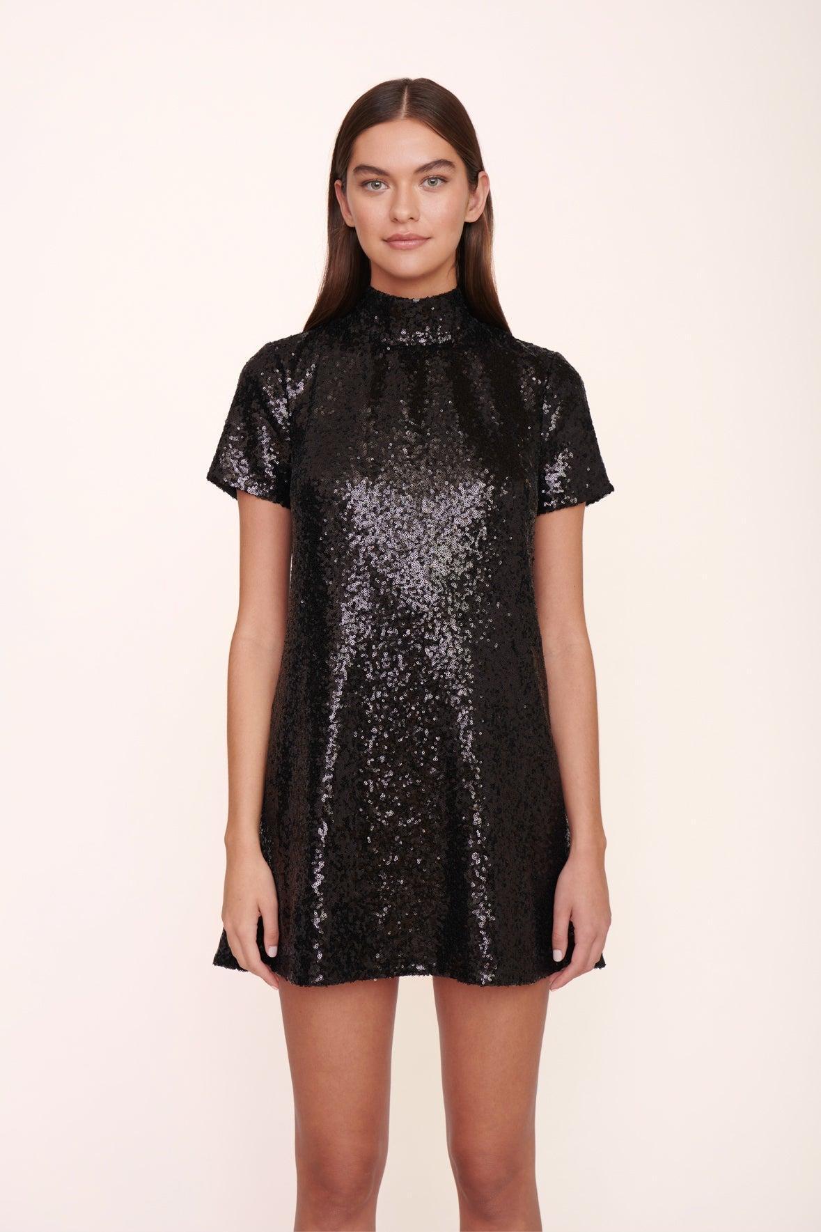 MINI ILANA DRESS | BLACK SEQUINS Product Image