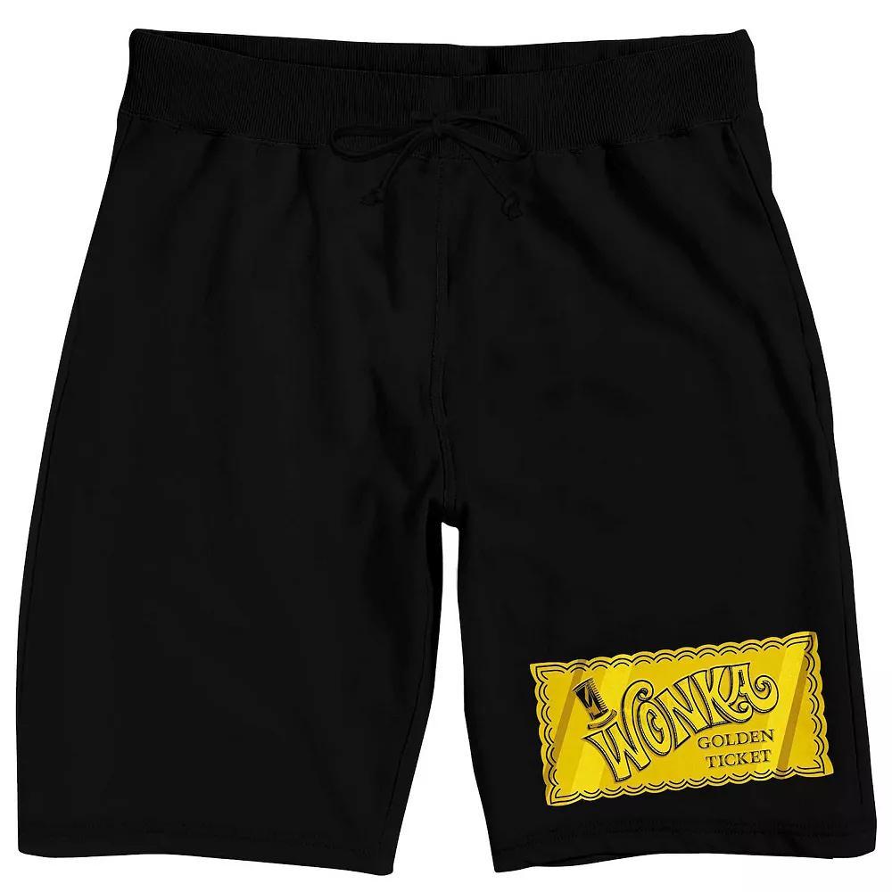 Men's Wonka Sleep Shorts, Size: Large, Black Product Image