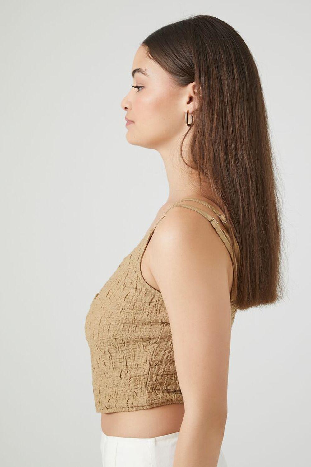 Crinkled O-Ring Cropped Cami | Forever 21 Product Image