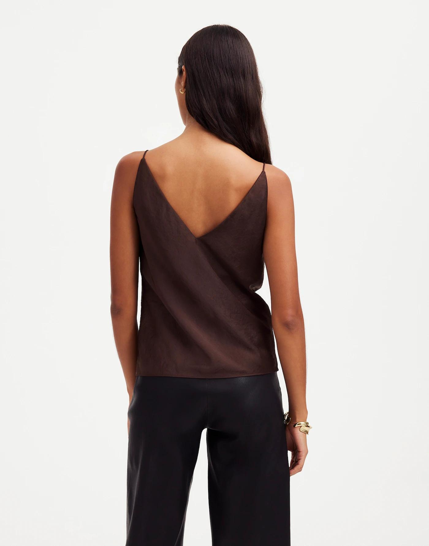 Satin V-Neck Cami Top Product Image