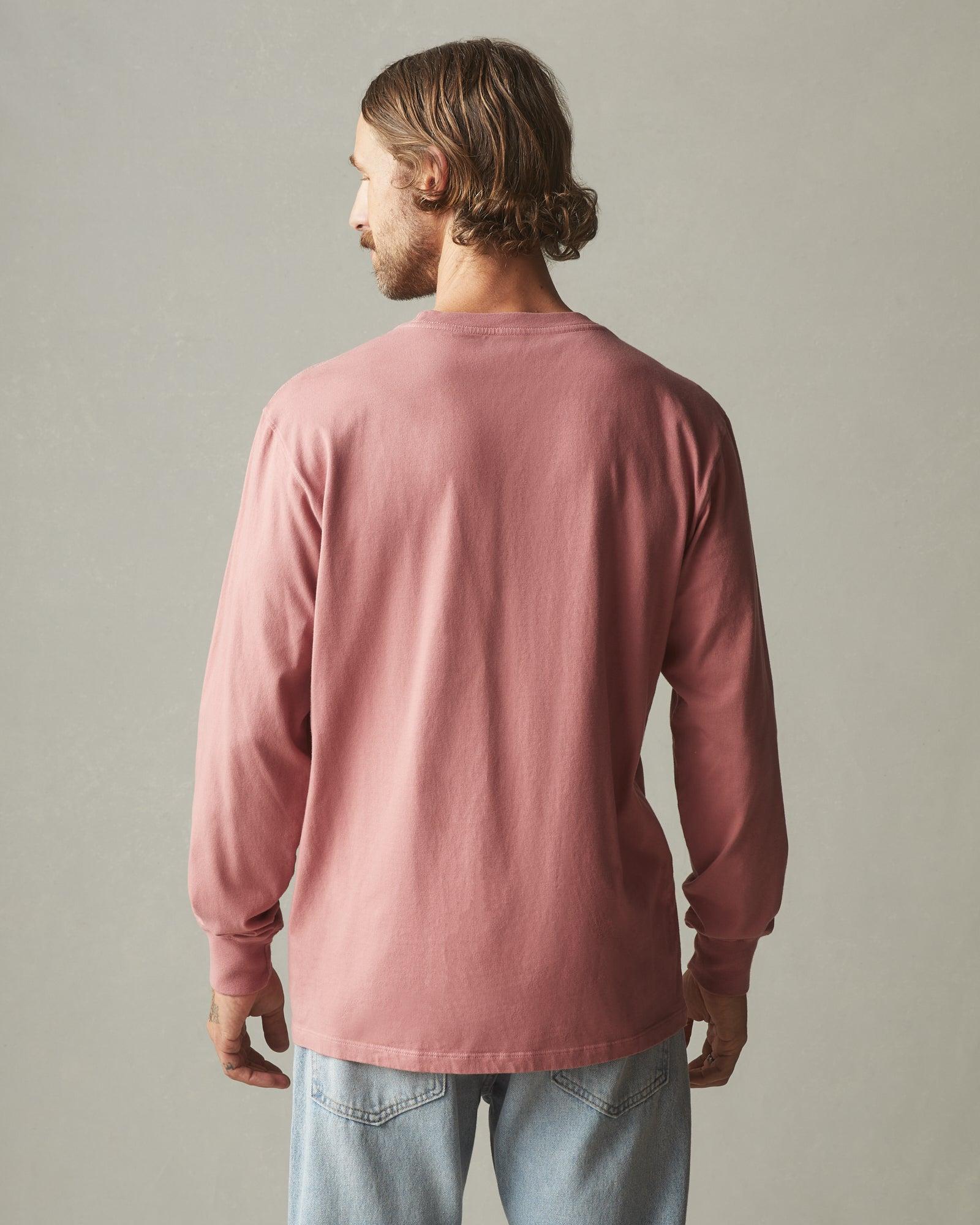 Men's Heavyweight Pocket Long Sleeve Tee - Withered Rose Male Product Image